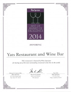 WS 2014 YATS Restaurant & Wine Bar